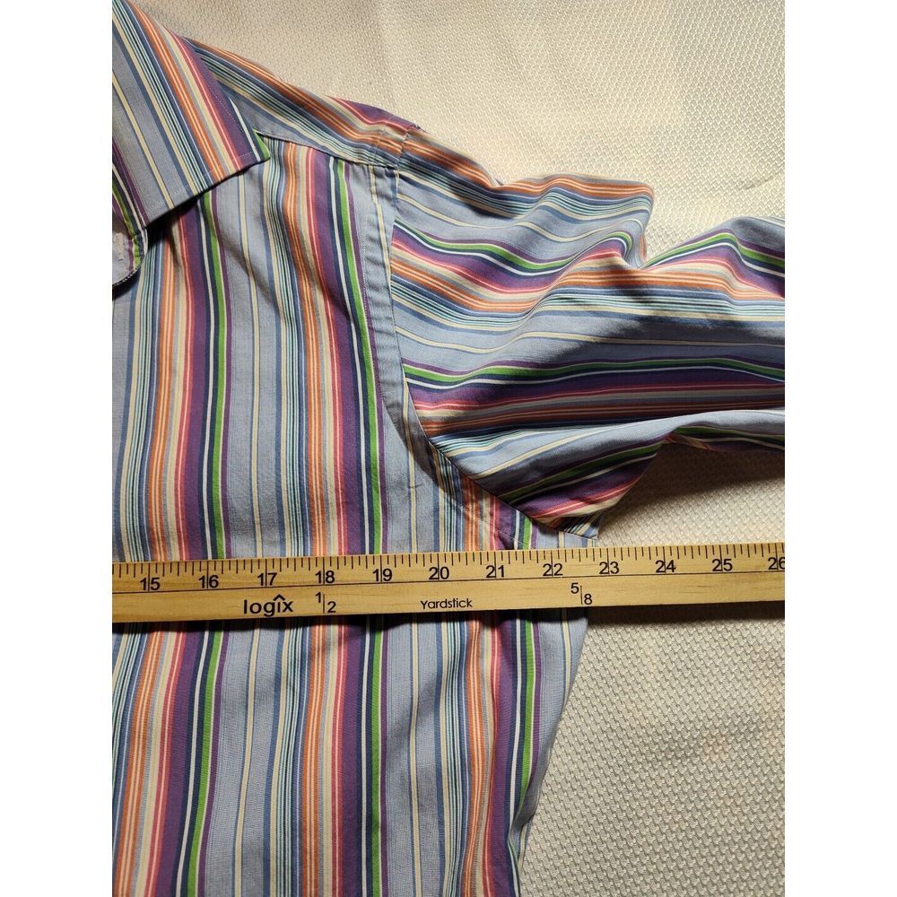 Polo Ralph Lauren Regent Shirt Men's Large Cotton Stripes 16.5 34/35 962 - Picture 3 of 8